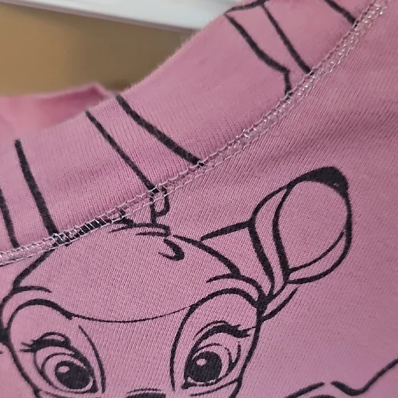 Disney Fig Pink Bambi 100% Cotton Pajama Set - Picture 3 of 4